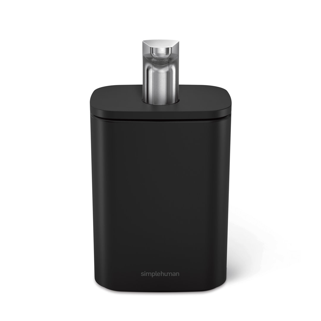 simplehuman 473ml pulse pump soap dispenser, matte black steel