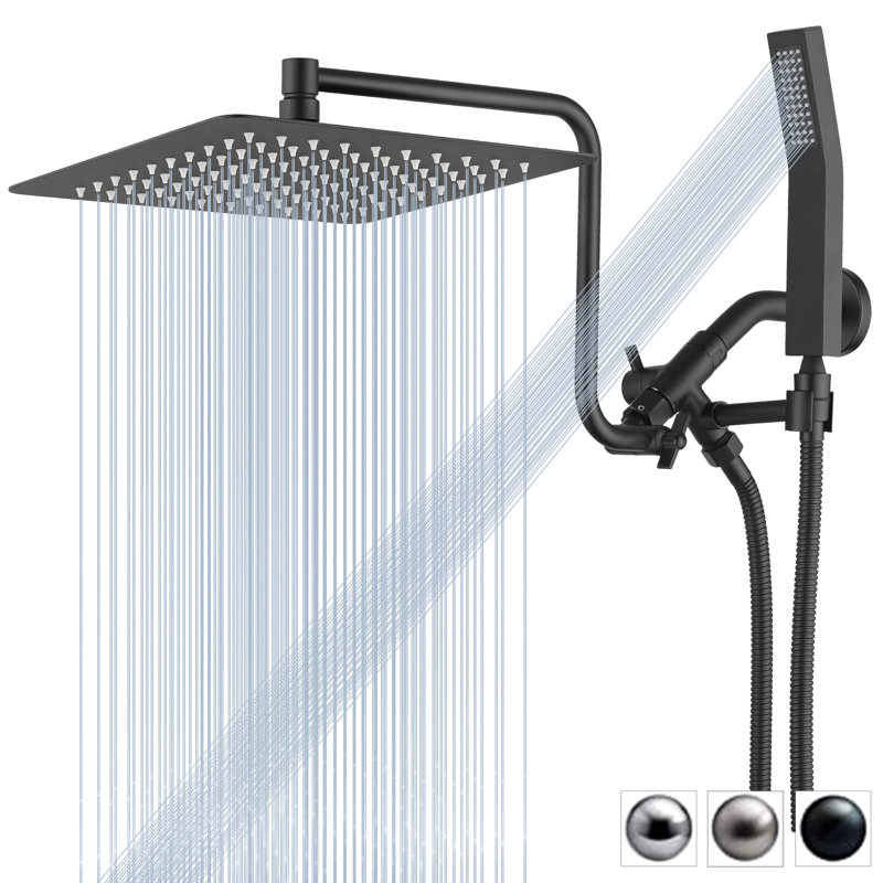 Pomme de douche réglable haute pression standard, Chrome