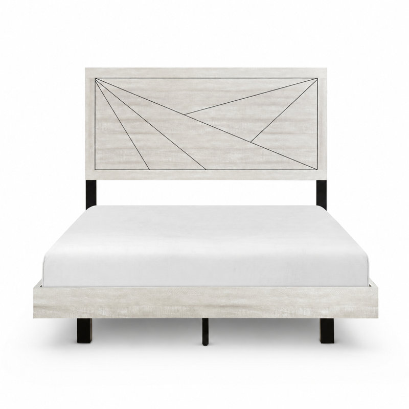 Mittal Solid Wood Platform Bed Frame, Full