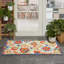 Tapis intérieur / extérieur à motif floral ivoire / rouge / vert Bernia-118611495