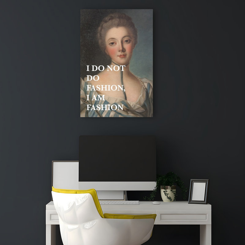 Elegant Fashion Statement Classic Elegant Vintage Portrait Wall Art Print, 45.72cm H x 30.48cm W