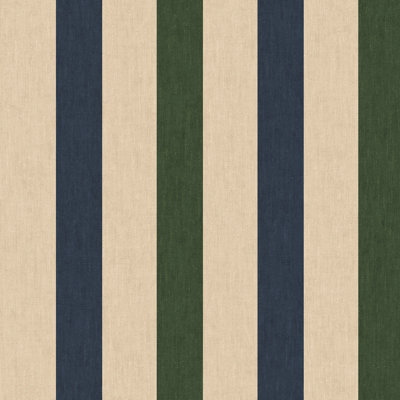 Joules Multi Stripe Green/Blue Wallpaper