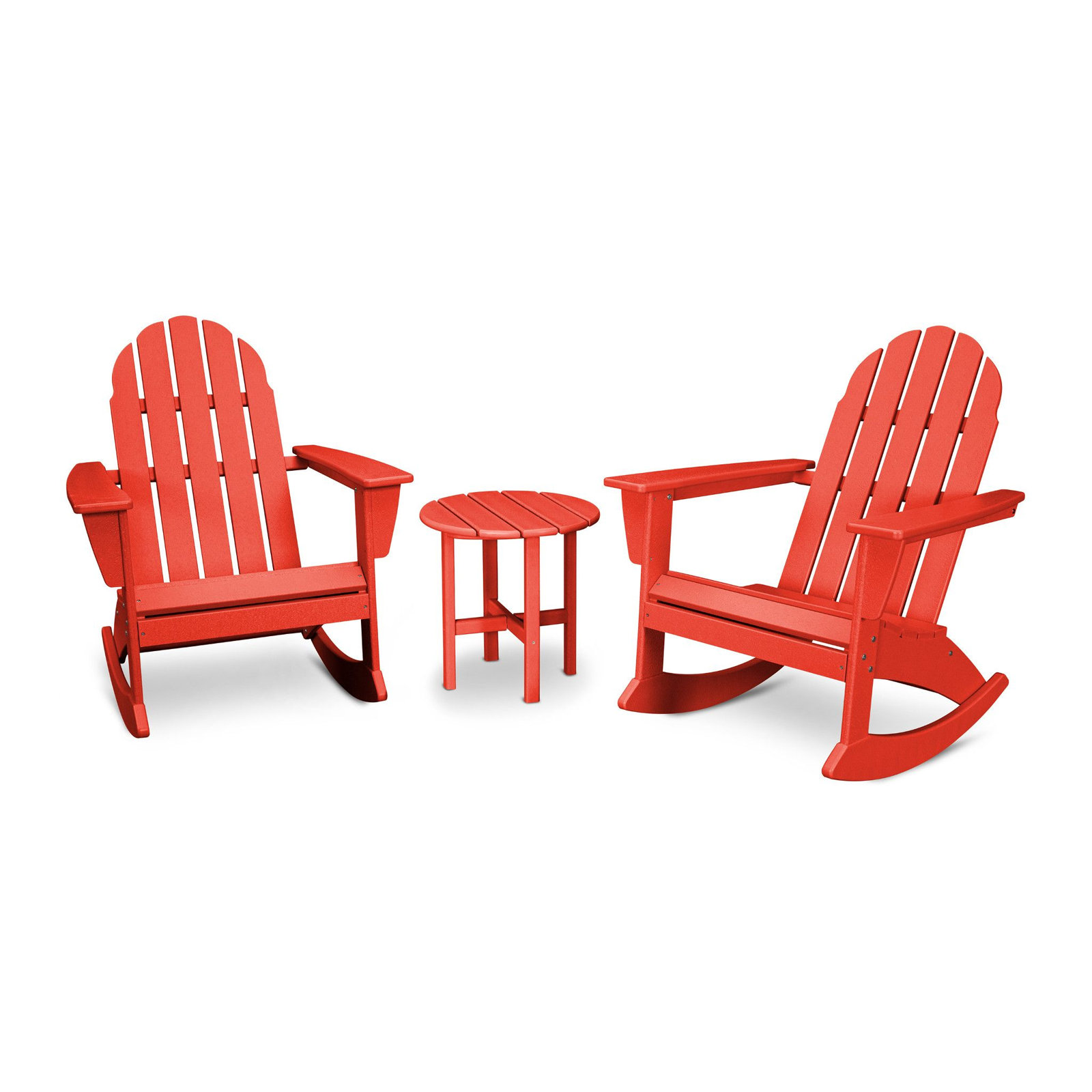 POLYWOOD® Vineyard Rocking Adirondack Chair, Sunset Red