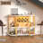 Minjae 47.5" Wine Bottle & Glass Rack, Bar Cabinet with LED Lights-412145443