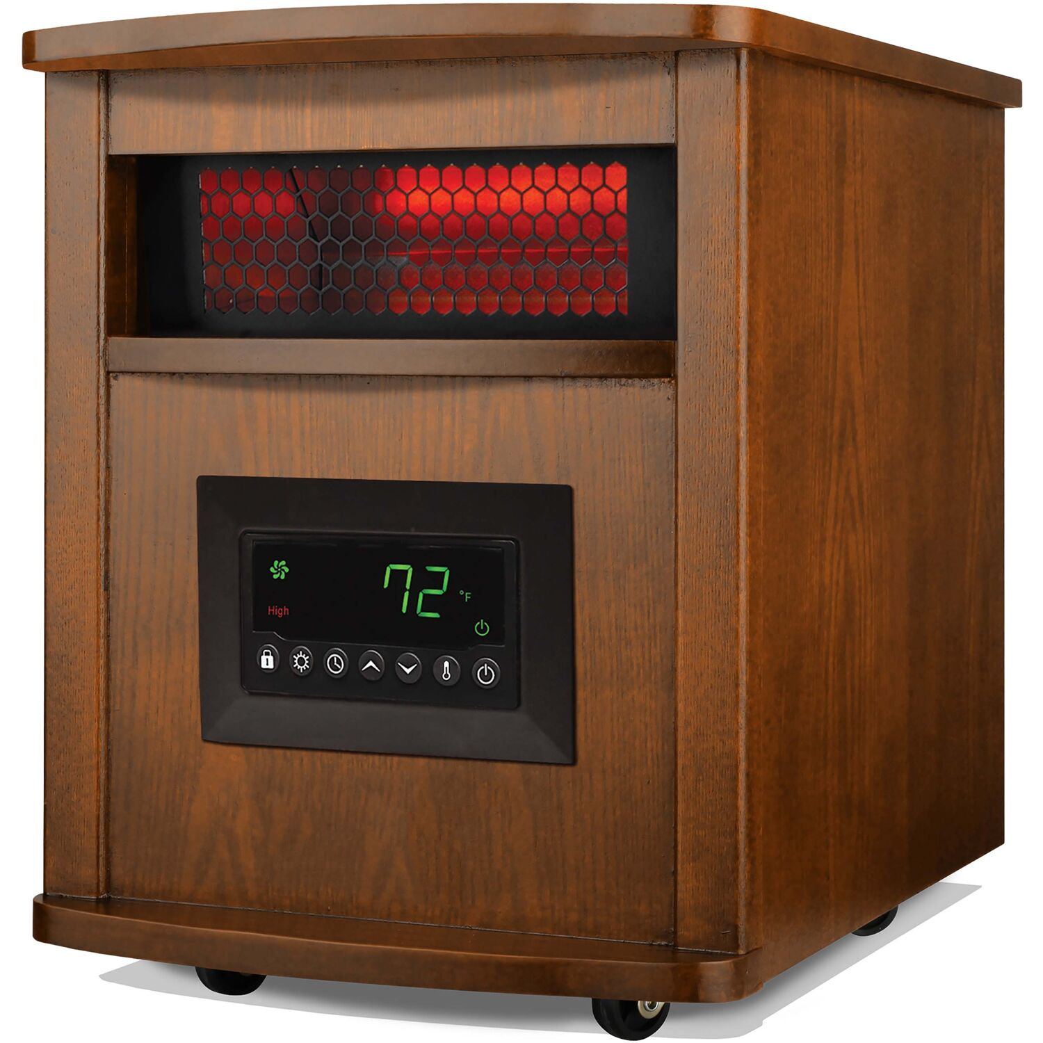 Lifesmart 1500 Watt Watt Electric Cabinet Space Heater with Adjustable  Thermostat , Remote Included and with Digital Display | Wayfair