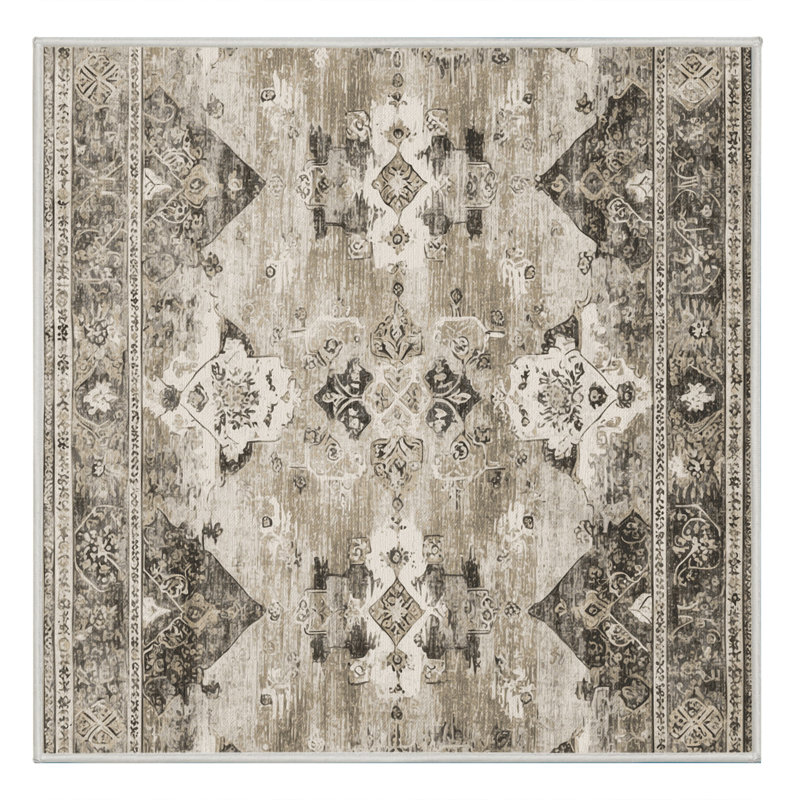 Victorian Flourish Rug, Square 5'