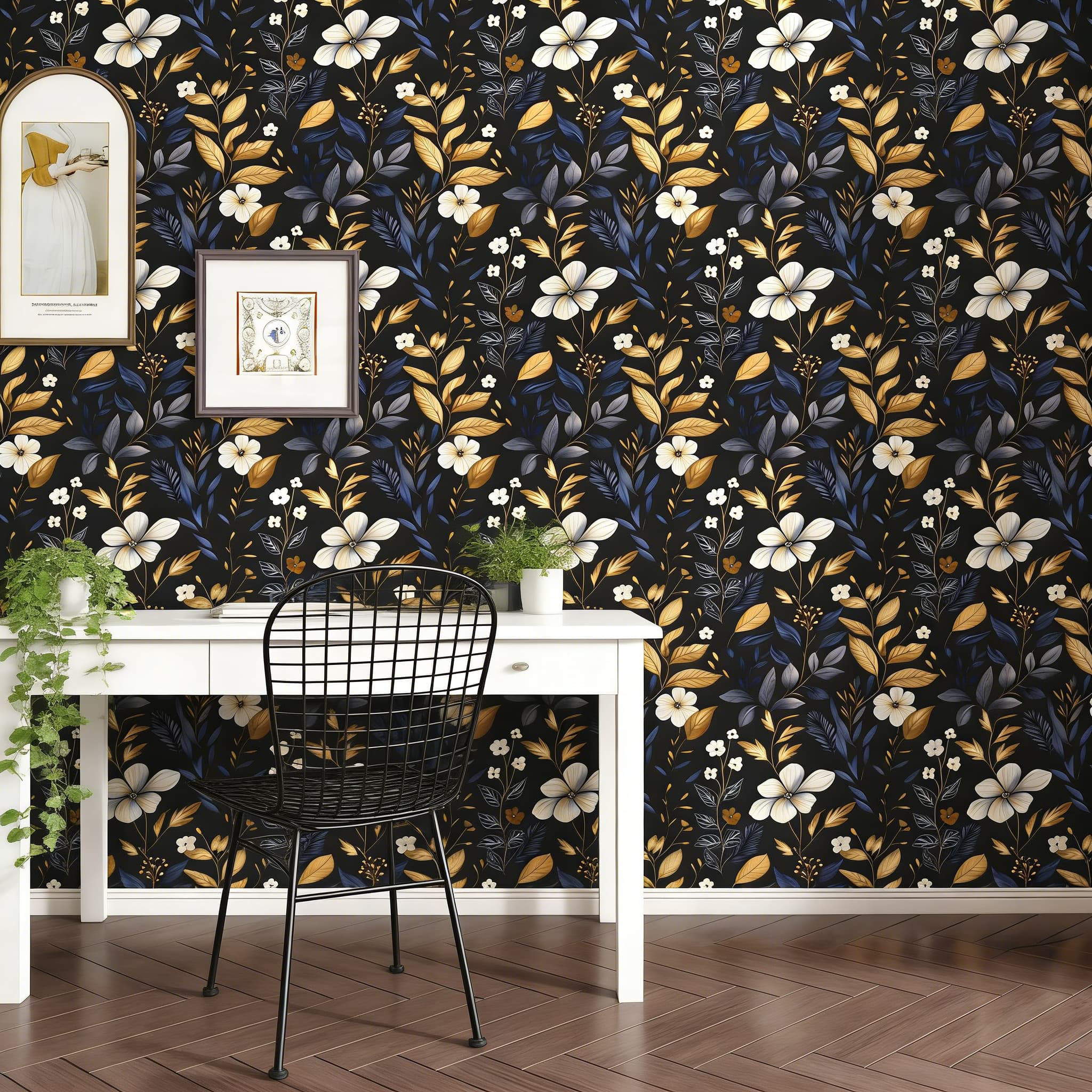 Winston Porter Vintage Floral Peel And Stick Wallpaper - Waterproof ...