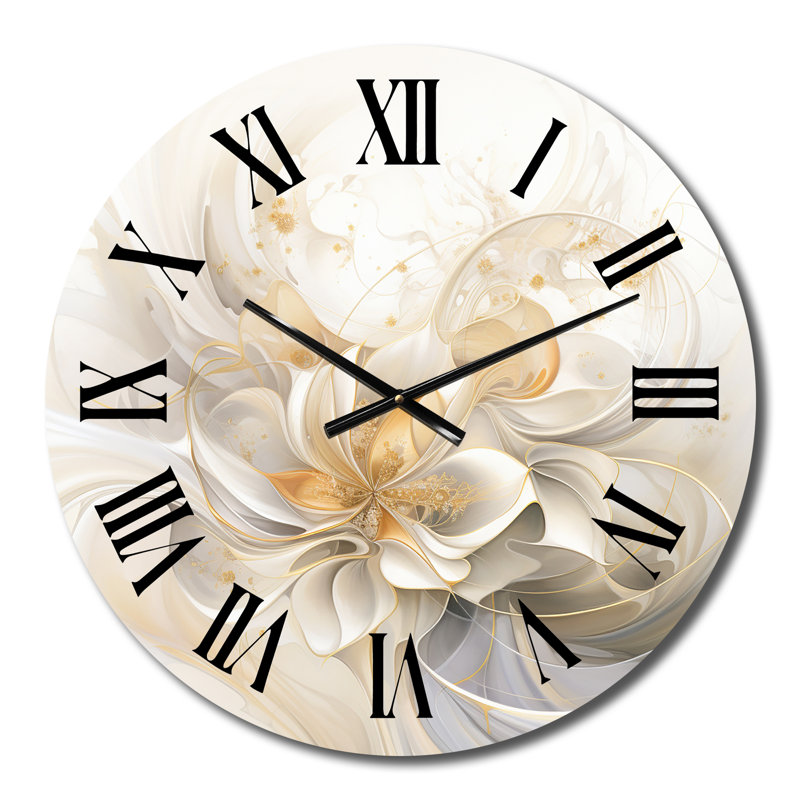 Horloge murale en métal Dreamy White, Moyenne
