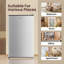 Mini réfrigérateur compact avec congélateur et réfrigérateur à faible bruit et à faible consommation d'énergie de 3,2 pi³ BANGson pour dortoir, appartement, bureau, argent-124796882