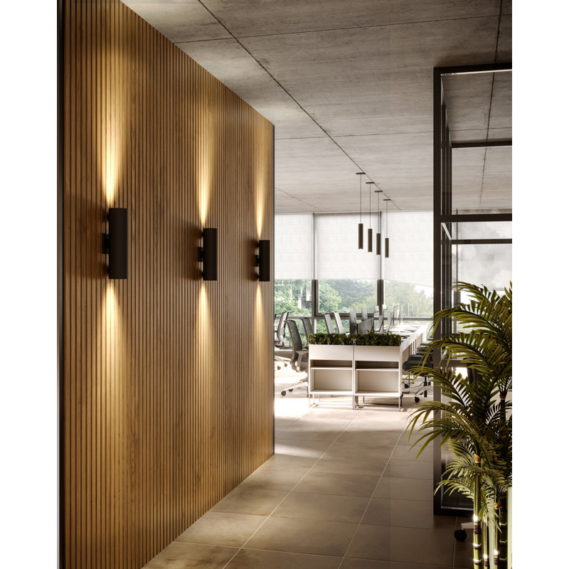 Lorna 2 - Light LED Flush Mounted Sconce, 14 W, 9" H x 4.63" W x 3" D, White