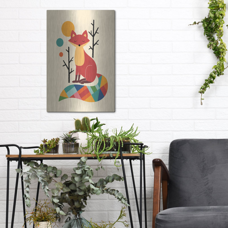 «Rainbow Fox» par Andy Westface, H 16 po x l 12 po