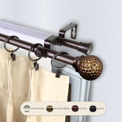 Steel Adjustable Double Curtain Rod