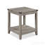 Rustique gris brun 3 pièces ensemble de table basse en bois Table basse rectangulaire et deux tables de bout carrées assorties