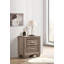  Table de chevet 2 tiroirs Brookes taupe délavé-93620206