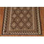 Tapis tribal brun en laine Kilim 5 x 8