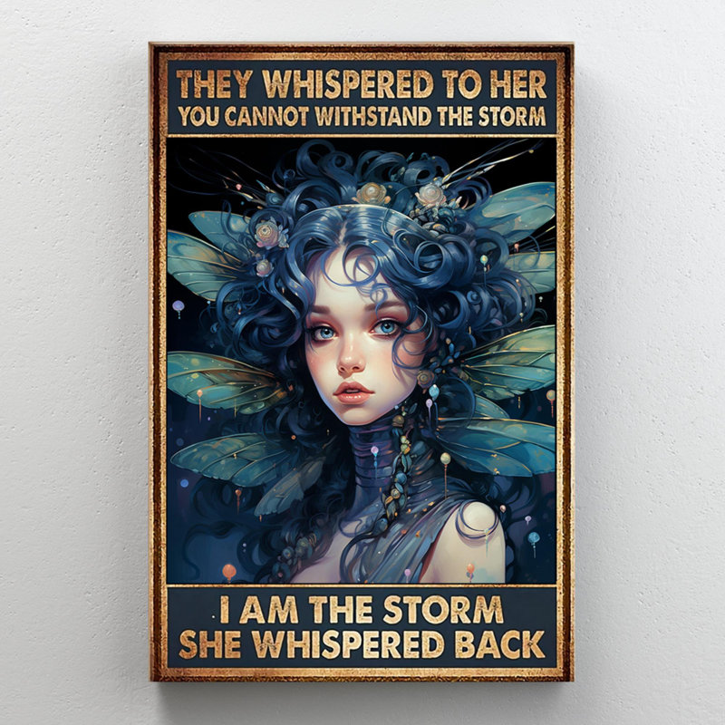 Woman I Am The Storm 1 - 1 pièce, impression sur toile tendue, H 36 po x l 24 po x P 1,25 po