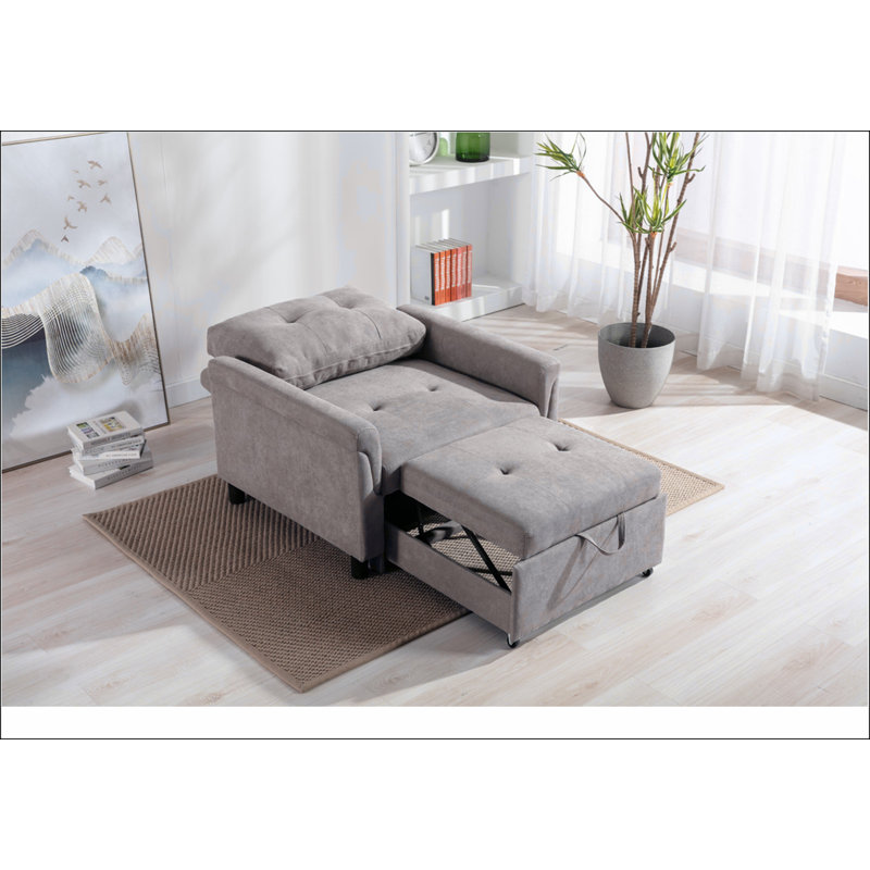 Fauteuil gris capitonné Tadcaster, Gris