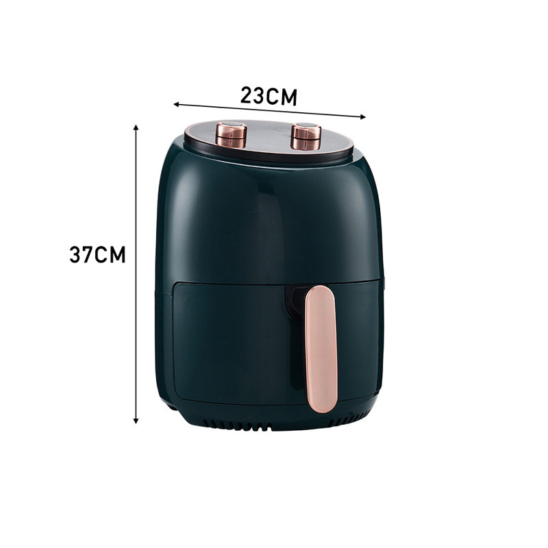 5.5L Knob Air Fryer, Dark Green