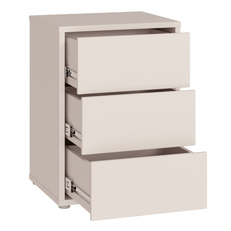 49.8cm W Manufactured Wood Bedside Table, Beige