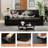Yakina 89'' Upholstered Modern Vegan Leather Sofa with Storage Pockets Couches and USB Charging Port-1624813921