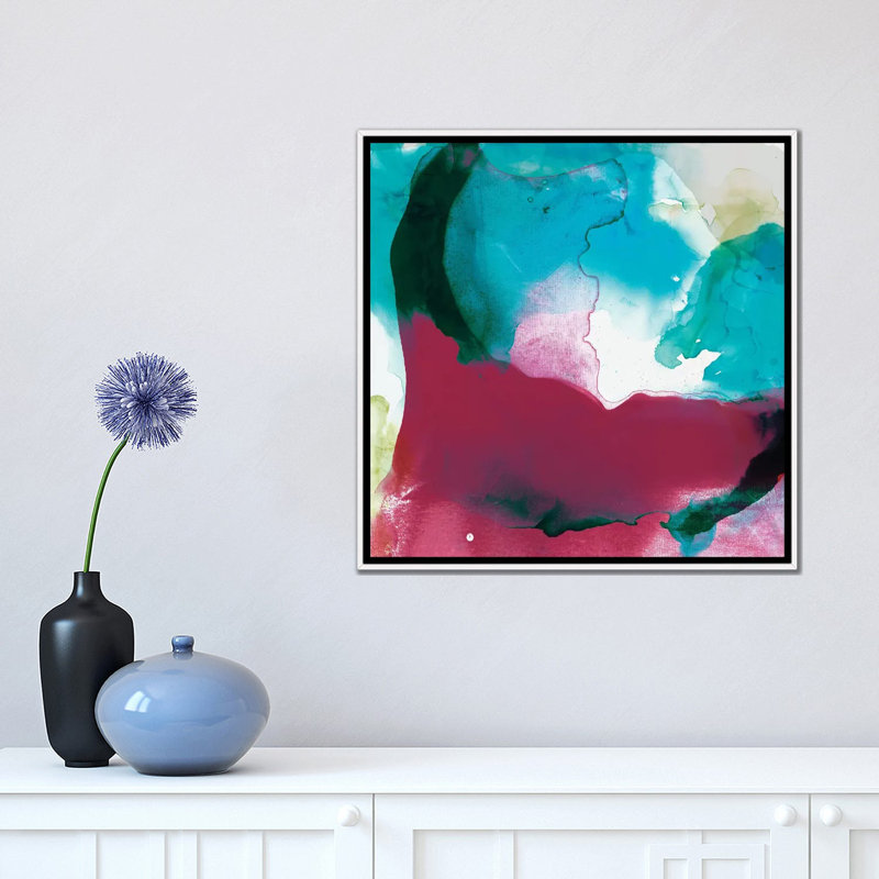 «LA Abstract I» par Sisa Jasper, reproduction d'art graphique encadrée, Toile blanche encadrée, H 18 po x l 18 po x 1,5 po