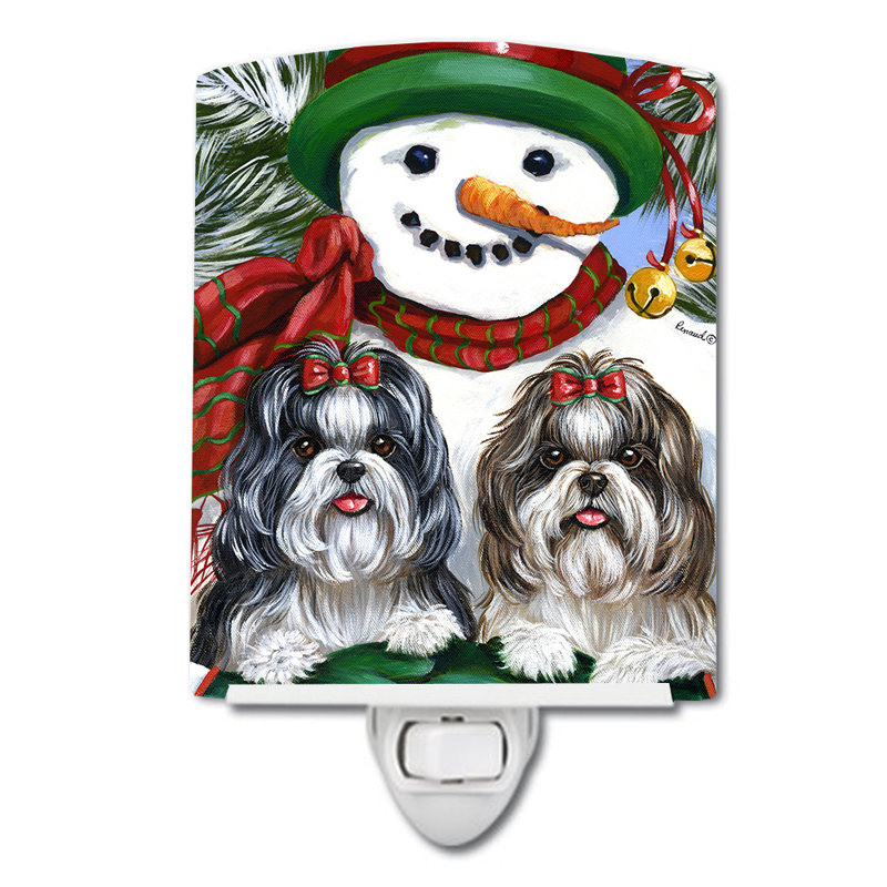 Veilleuse Boxer, Bonhomme de neige Shih Tzu