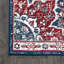 Tapis perse moderne bleu marine / rouge à motif médaillon marocain rétro Blazek-131441122