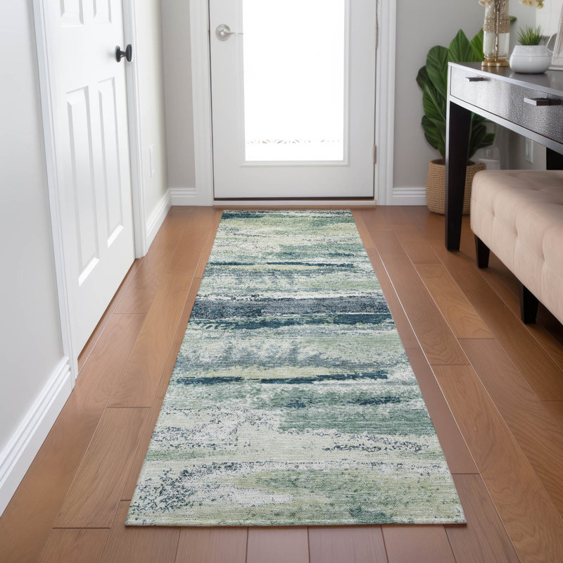 Tapis rectangulaire Aleighna avec envers antidérapant, Tapis de couloir 2 pi 3 po x 7 pi 6 po