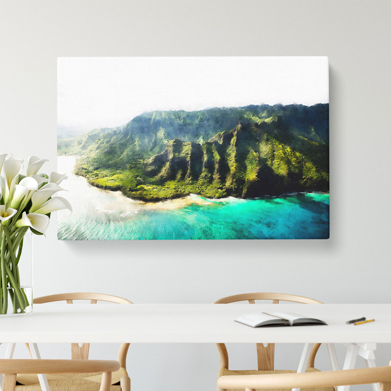 Mountains In Kauai County Hawaii - Wrapped Canvas, 35cm H x 50cm W x 3cm D