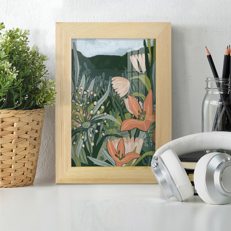"Spring Valley Blooms II", impression encadrée sur papier, H 7 po x l 5 po x P 1 po, Naturel