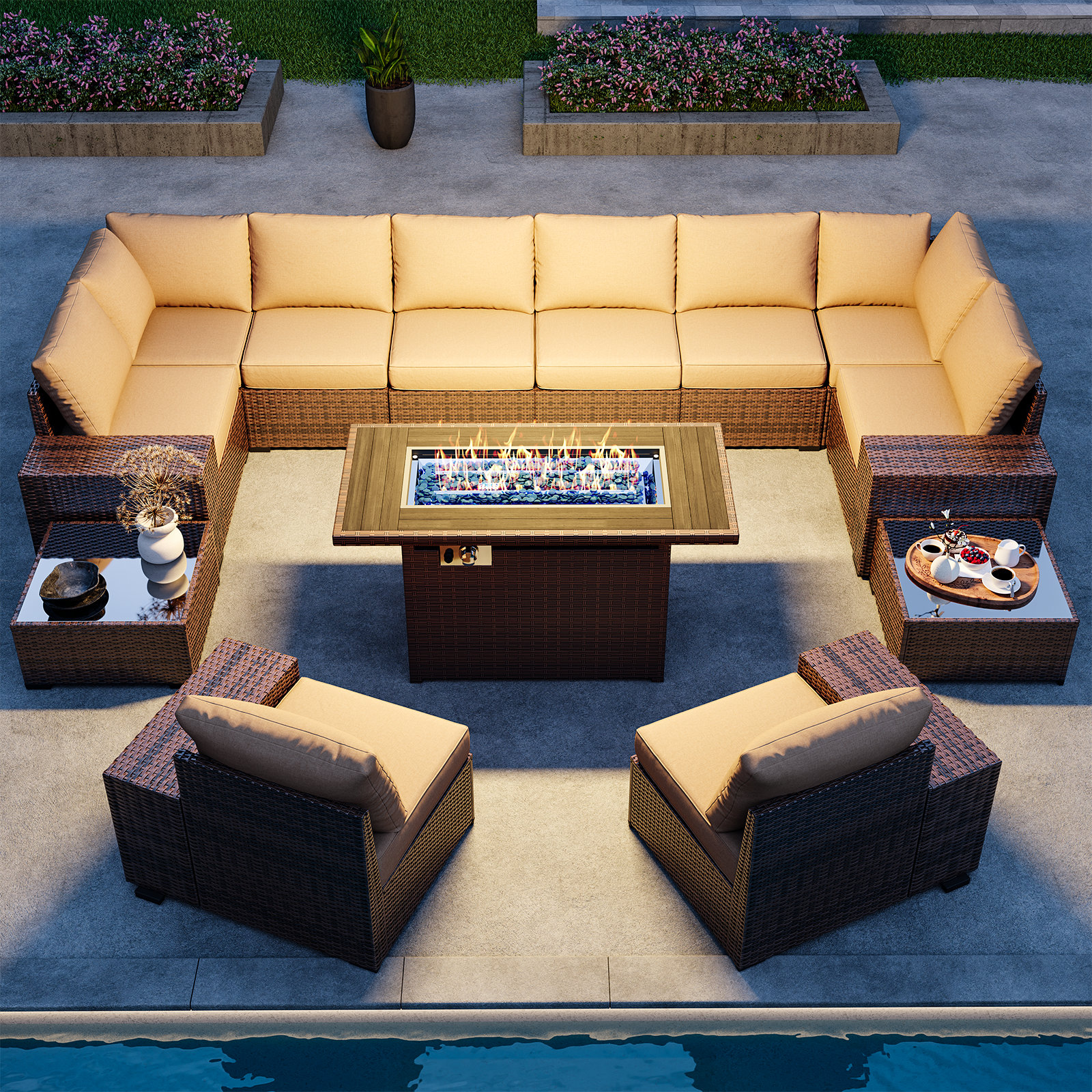 Latitude Run® Lekeysha 10 - Person Patio Conversation Sets