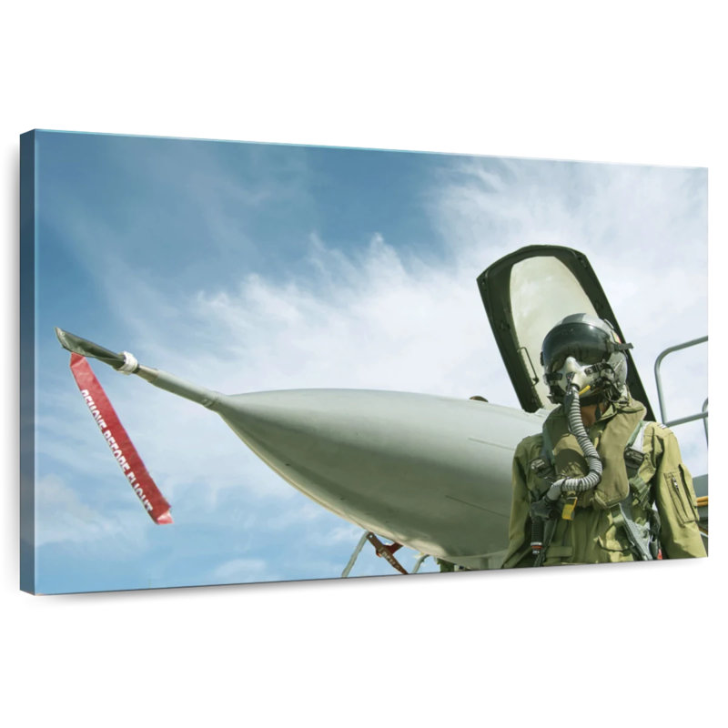 Lelar USAF Fighter Pilot, 32" H x 48" W