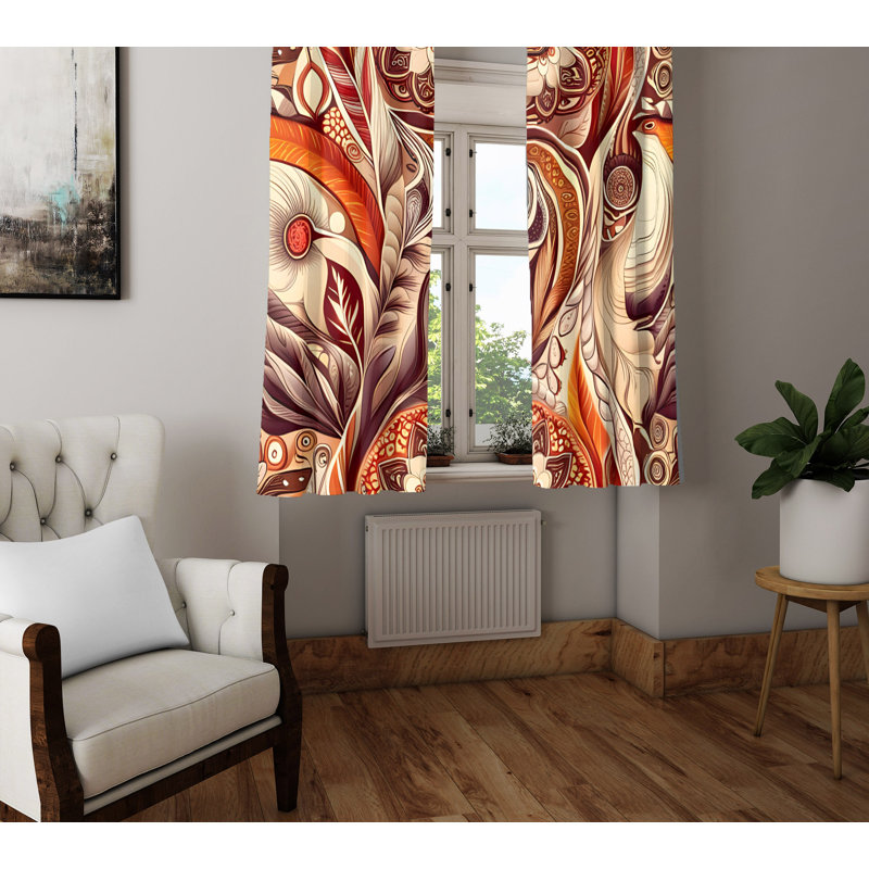 Paire de rideaux semi-transparents en polyester Danmir, L 56 po x L 78 po