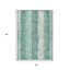 Tapis extérieur lavable rayé bleu pâle 5 pi x 8 pi turquoise et bleu sarcelle