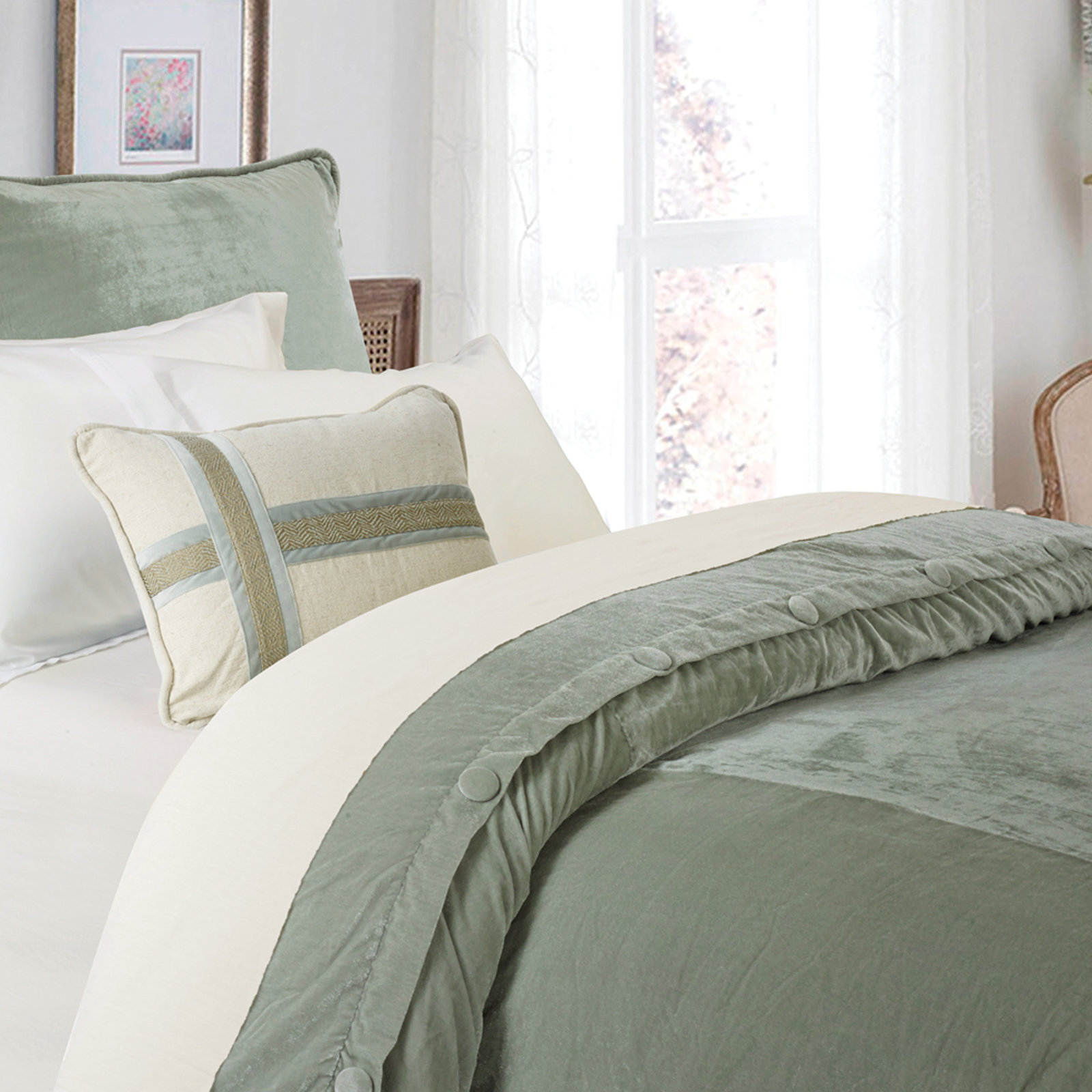 Arlington Velvet Duvet Cover Set, Queen Duvet Cover
