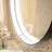Akhiya Black Metal Frame LED Round Vanity Mirror with Lights, with Anti-Fog Dimmable Function-70405718