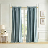 Lenox Imperial Faux Silk Window Curtain, Gold - 52"W x 84"L