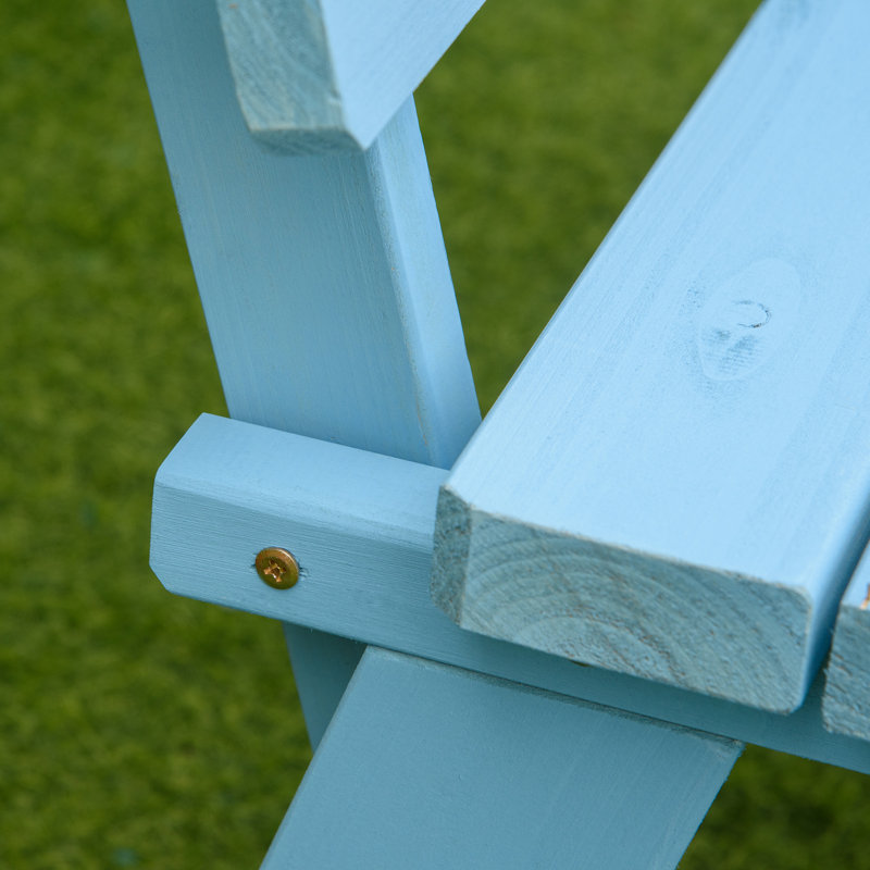 Banc de parc en bois Jazayah, Bleu