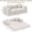 Canapé-lit Canapé-lit modulaire de 78,8 po à canapé-lit à plateau-coussin avec 2 oreillers, canapé-lit pliant en velours côtelé, aucun assemblage requis, canapé de plancher-1786112488