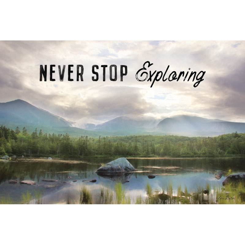 Never Stop Exploration - impression, H 8 po x l 12 po, Non, Toile tendue