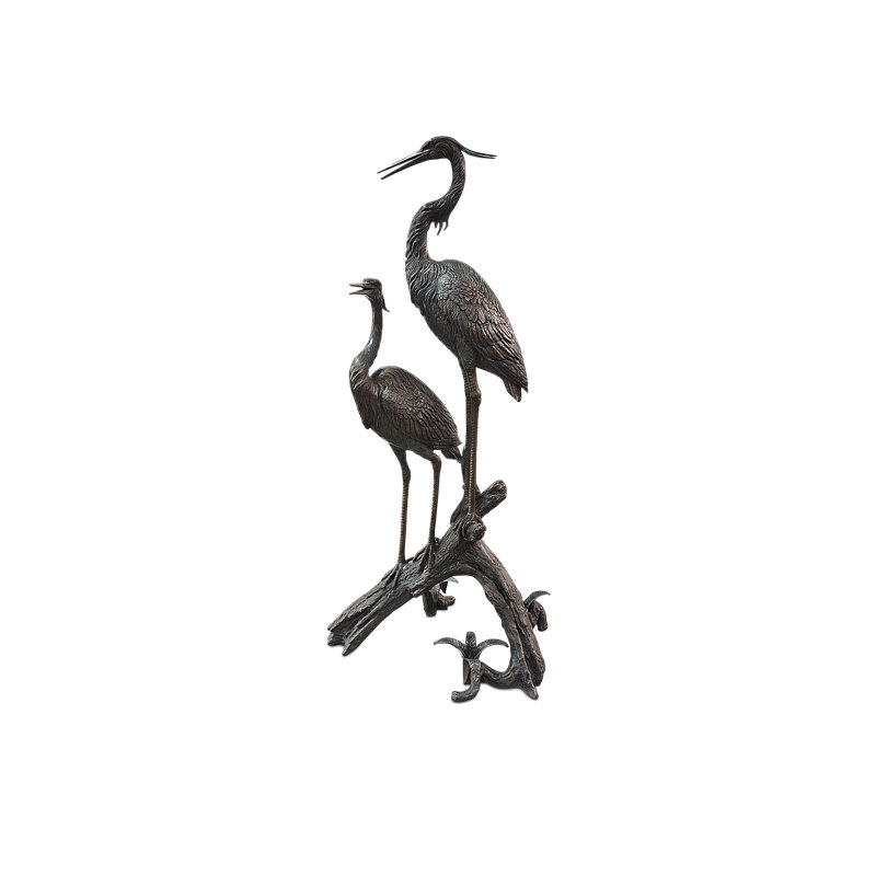 Herons On Branch Bronze