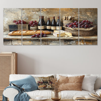 French Cafe Baguette Et Fromage I - Ensemble de décorations murales French Cafe