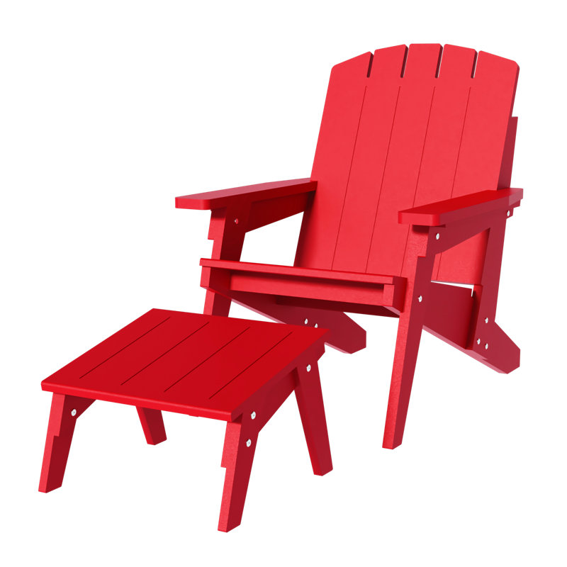 Ensemble fauteuil et repose-pieds Summit, Rouge