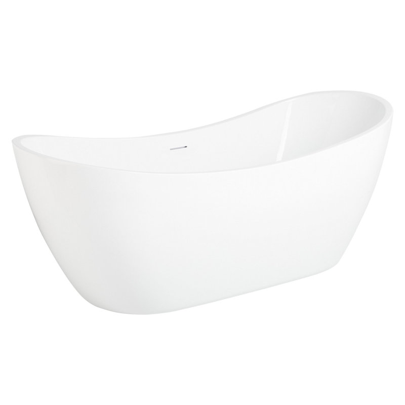 72" Sheba Acrylic Double-Slipper Tub With Foam