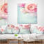 Fleurs roses pleine fleur dans un vase - coussin à imprimé floral-29961313-29963075