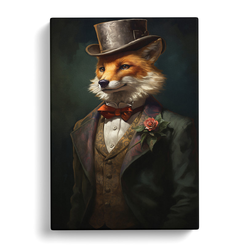 Fox Victorian No.2 - No Frame Print, 60cm H x 40cm W x 3cm D