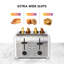 Grille-pain 4 tranches en acier inoxydable Kenmore avec deux commandes, fentes très larges et bagel-111203641