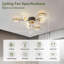 Ventilateur de plafond 37 po avec 6 lumières DEL Isamari