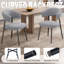 Chaises de salle à manger rembourrées Modern Teddy Boucle avec dossier incurvé, siège rembourré épais et pieds en métal-129688652-129688654