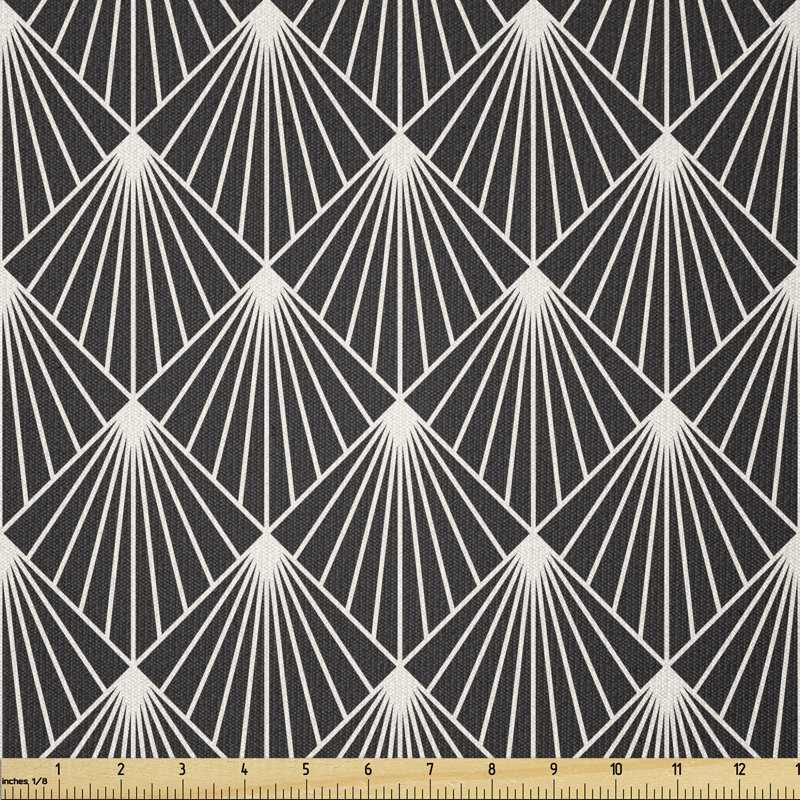 Deemah Burst Lines with Rhombus Grid Multi-Purpose Fabric